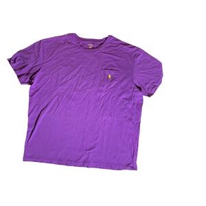 Polo Ralph Lauren Purple Pocket T-Shirt Men's XXL Casual Everyday Wear